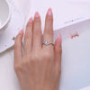 Wholesale Women's Fashion Elegant 925 Sterling Silver Ring And Earrings With Moonstone And Zircon Inlay Love Water Drops Bell Pattern