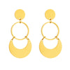 Wholesale Women's Fashion Exaggerated Geometric Circle Titanium Steel Earrings With Electroplating