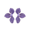 Wholesale Women's Fashion Exaggerated Zinc Alloy Flower Petal Dripping Oil Earrings