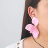 Wholesale Women's Fashion Exaggerated Zinc Alloy Flower Petal Dripping Oil Earrings
