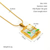 Wholesale Women's Fashion Flowershaped Tulip Pendant Necklace With Electroplated Titanium Steel And O Word Chain