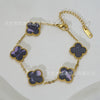Wholesale Women's Fashion Fourleaf Clover Bracelet Gold Plated Titanium Steel