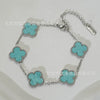 Wholesale Women's Fashion Fourleaf Clover Bracelet Gold Plated Titanium Steel