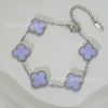 Wholesale Women's Fashion Fourleaf Clover Bracelet Gold Plated Titanium Steel
