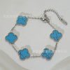 Wholesale Women's Fashion Fourleaf Clover Bracelet Gold Plated Titanium Steel