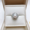Wholesale Women's Fashion Freshwater Pearl And Zircon Ring Copper Gold Plated