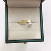 Wholesale Women's Fashion Freshwater Pearl Ring Copper 18K Goldplated Microinlaid Zircon Flat Round And Rose Buns Round Shape