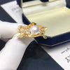 Wholesale Women's Fashion Freshwater Pearl Ring With Copper Material In Flat Round And Bun Round Shapes