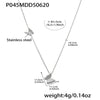 Wholesale Women's Fashion Frosted Butterfly Ferris Wheel Jewelry Set Electroplated Stainless Steel And Titanium Steel
