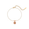 Wholesale Women's Fashion Geometric Beaded Stainless Steel Chain Bracelet 18K Gold Plated