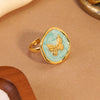 Wholesale Women's Fashion Geometric Butterfly Insect Shape Stainless Steel Dripping Oil Ring Bracelet