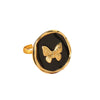 Wholesale Women's Fashion Geometric Butterfly Insect Shape Stainless Steel Dripping Oil Ring Bracelet
