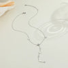 Wholesale Women's Fashion Geometric Butterfly Tassel Clavicle Chain Stainless Steel Electroplated Yshaped Chain