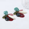 Wholesale Women's Fashion Geometric Color Matching Plastic And Resin Handmade Earrings