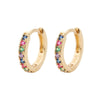 Wholesale Women's Fashion Geometric Copper Earring With Baking Paint And Diamond