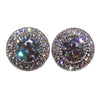 Wholesale Women's Fashion Geometric Copper Earrings Inlaid With Zircon