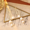 Wholesale Women's Fashion Geometric Copper Earrings With Long Tassels And Pearl Diamonds Micropaved Zircon Electroplated