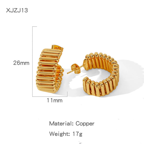 Wholesale Women's Fashion Geometric Copper Electroplated Earrings