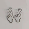 Wholesale Women's Fashion Geometric Copper Hollowout Heart Earrings With Electroplating