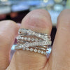Wholesale Women's Fashion Geometric Copper Ring With Inlaid Zircon