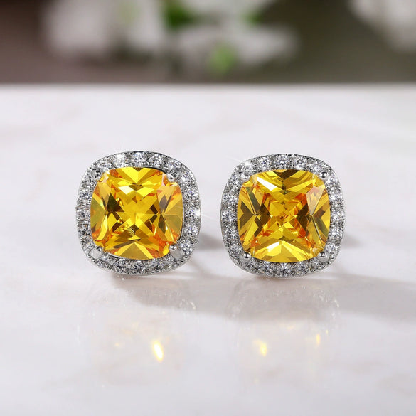 Wholesale Women's Fashion Geometric Copper Zircon Earrings