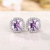 Wholesale Women's Fashion Geometric Copper Zircon Earrings