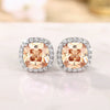 Wholesale Women's Fashion Geometric Copper Zircon Earrings