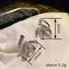 Wholesale Women's Fashion Geometric Copper Zircon Inlaid Earrings