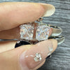 Wholesale Women's Fashion Geometric Copper Zircon Pendant Earrings