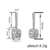 Wholesale Women's Fashion Geometric Copper Zircon Pendant Earrings