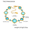 Wholesale Women's Fashion Geometric Czech Glass Bracelet With Stainless Steel And Electroplating