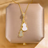 Wholesale Women's Fashion Geometric Diamond Tassel Gourd Titanium Steel And Copper Necklace