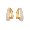 Wholesale Women's Fashion Geometric Dripping Oil Stainless Steel Earrings