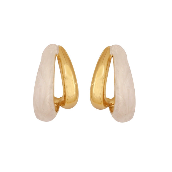 Wholesale Women's Fashion Geometric Dripping Oil Stainless Steel Earrings