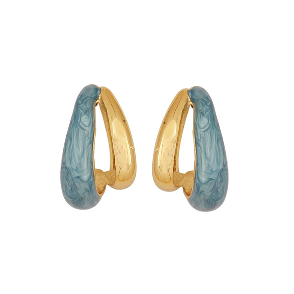 Wholesale Women's Fashion Geometric Dripping Oil Stainless Steel Earrings