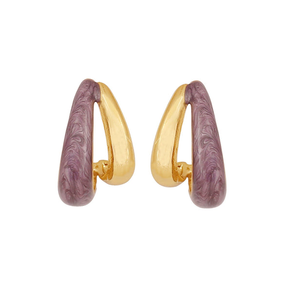 Wholesale Women's Fashion Geometric Dripping Oil Stainless Steel Earrings