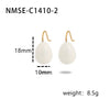 Wholesale Women's Fashion Geometric Drop Shape Stainless Steel 925 Silver Electroplated Oil Dripping Earrings