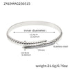 Wholesale Women's Fashion Geometric Ferris Wheel Snake Tail Buckle Bracelet With Zircon Stainless Steel 18K Gold Plated