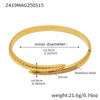 Wholesale Women's Fashion Geometric Ferris Wheel Snake Tail Buckle Bracelet With Zircon Stainless Steel 18K Gold Plated