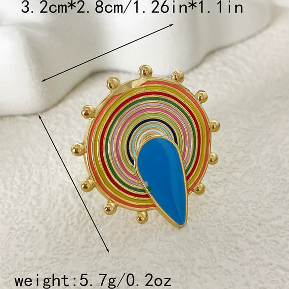 Wholesale Women's Fashion Geometric Flower Stainless Steel Gold Plated Ring