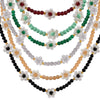 Wholesale Women's Fashion Geometric Handmade Beaded Necklace With Natural Stone And Titanium Steel Gold Plated