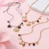 Wholesale Women's Fashion Geometric Heart And Sun Pendant Stainless Steel Electroplated Necklace