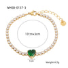 Wholesale Women's Fashion Geometric Heart Shape 18K Gold Plated Stainless Steel Love Bracelet