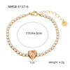 Wholesale Women's Fashion Geometric Heart Shape 18K Gold Plated Stainless Steel Love Bracelet