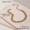 Wholesale Women's Fashion Geometric Heart Shape Stainless Steel 18K Gold Plated Necklace And Bracelet Hand Jewelry