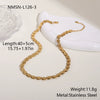 Wholesale Women's Fashion Geometric Heart Shape Stainless Steel 18K Gold Plated Necklace And Bracelet Hand Jewelry