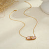 Wholesale Women's Fashion Geometric Heartshaped 18K Gold Electroplated Stainless Steel Necklace