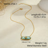Wholesale Women's Fashion Geometric Heartshaped 18K Gold Electroplated Stainless Steel Necklace