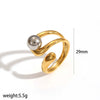 Wholesale Women's Fashion Geometric Irregular Line Stainless Steel Ring With Electroplating Design
