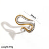 Wholesale Women's Fashion Geometric Irregular Line Stainless Steel Ring With Electroplating Design